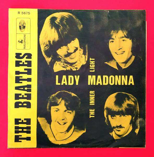 THE BEATLES  45 RPM   ITALY  R 5675   LADY MADONNA    RARE EXPORT SINGLE  1968