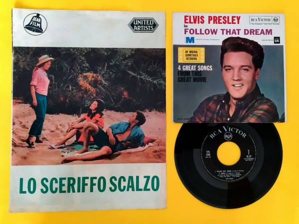 ELVIS PRESLEY  E P   ITALY  EPA 4368   FOLLOW THAT DREAM   WITH  POSTER MOVIE  