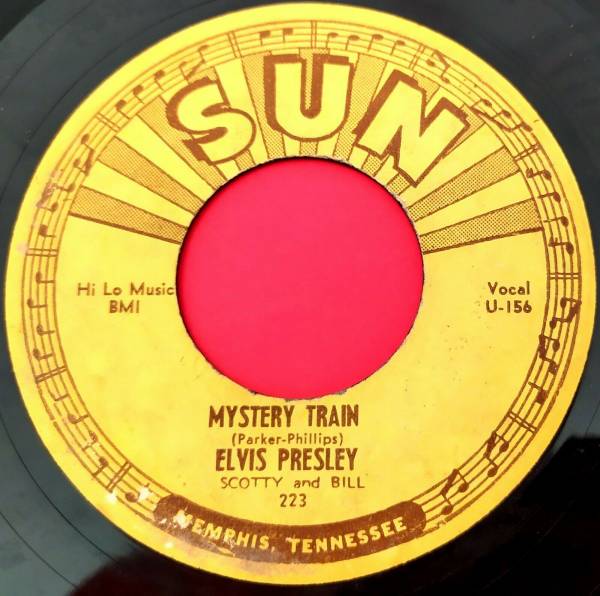 E PRESLEY  45 RPM   U S   ORIGINAL SUN 223   MYSTERY TRAIN   VERY RARE SINGLE 