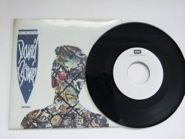 David Bowie 7  Single Vinyl Blue jean Dancing ITALY PROMO White Label 84 