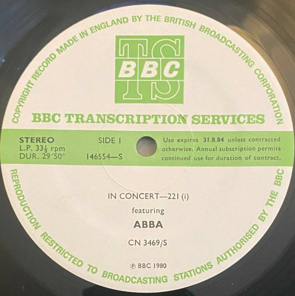 ABBA In Concert 221 BBC Transcription original genuine LP Very rare NM