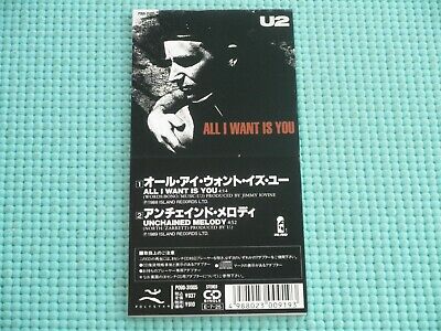U2 3  CD Single All I Want Is You   Unchained Melody 1989 OOP Japan P10D 30005