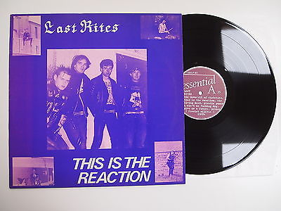 LAST RITES   THIS IS THE REACTION LP EX  VINYL Rare UK 1984 Punk Original KBD