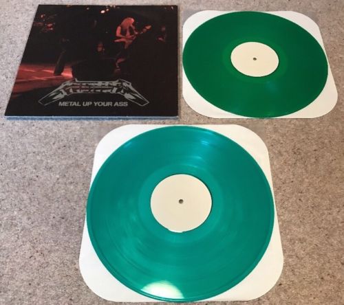 Metallica Metal Up Your Ass Dark Green Light Green Vinyl Near Mint  Super Rare 