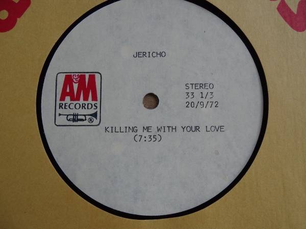 JERICHO  10  2 SIDED ACETATE  A M  1972 UK  HEAVY PSYCH  ALT VERSION OF LP TRACK