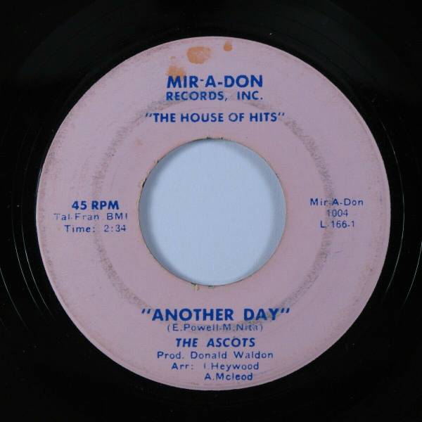 Northern Soul 45 ASCOTS Another Day MIR A DON HEAR