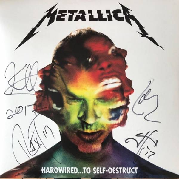 Metallica   Hardwired to Self Destruct LP fully autographed   