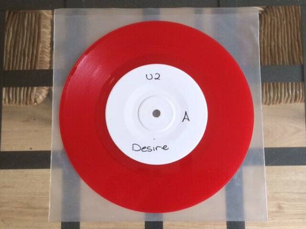 U2  Desire   Ultra Rare Australia   New Zealand 7  Red Promo Test Pressing Vinyl