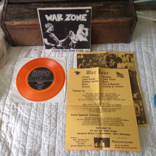 Warzone Lower East Side Crew EP E P  RARE ORANGE VINYL 1987 Judge War Zone NYHC
