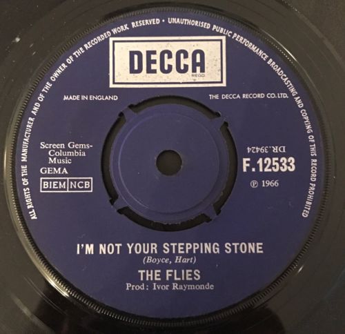 The Flies Stepping Stone UK  F12533 1966 Decca Psych Pop Garage 7 Single Vinyl