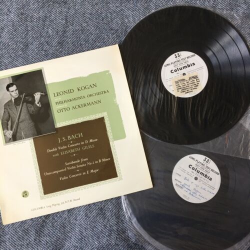 ULTRA RARE 2xTest pressings 33CX 1373 Kogan Bach Violin UK Columbia Mono LP M NM