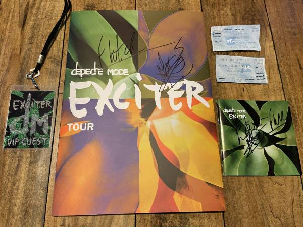 Depeche Mode signed autographed Exciter CD insert Program  incl backstage pass