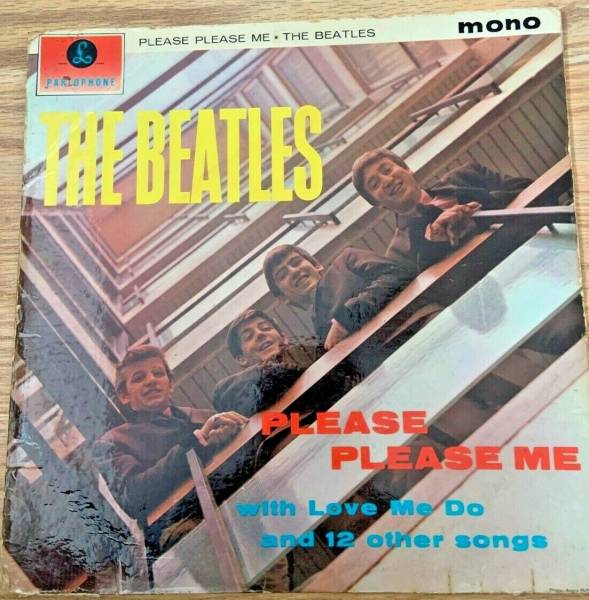 THE BEATLES PLEASE PLEASE ME 1st PRESS BLACK GOLD UK VINYL LP PMC 1202 MONO 1963