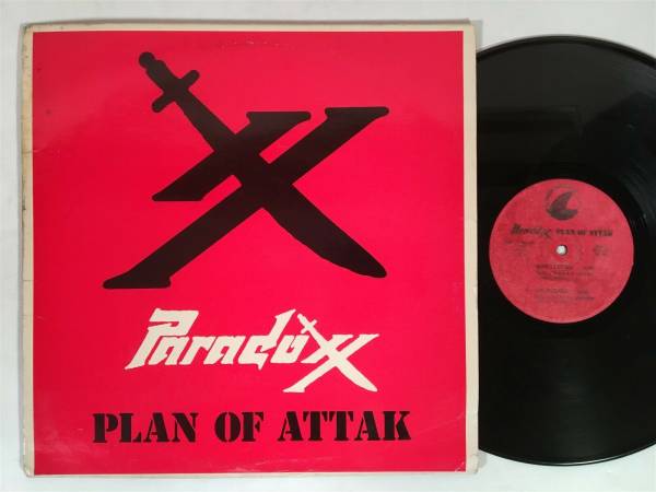 PARADOXX Plan of Attack Silver Fin 1985 Chicago Private Metal ORIGINAL LP