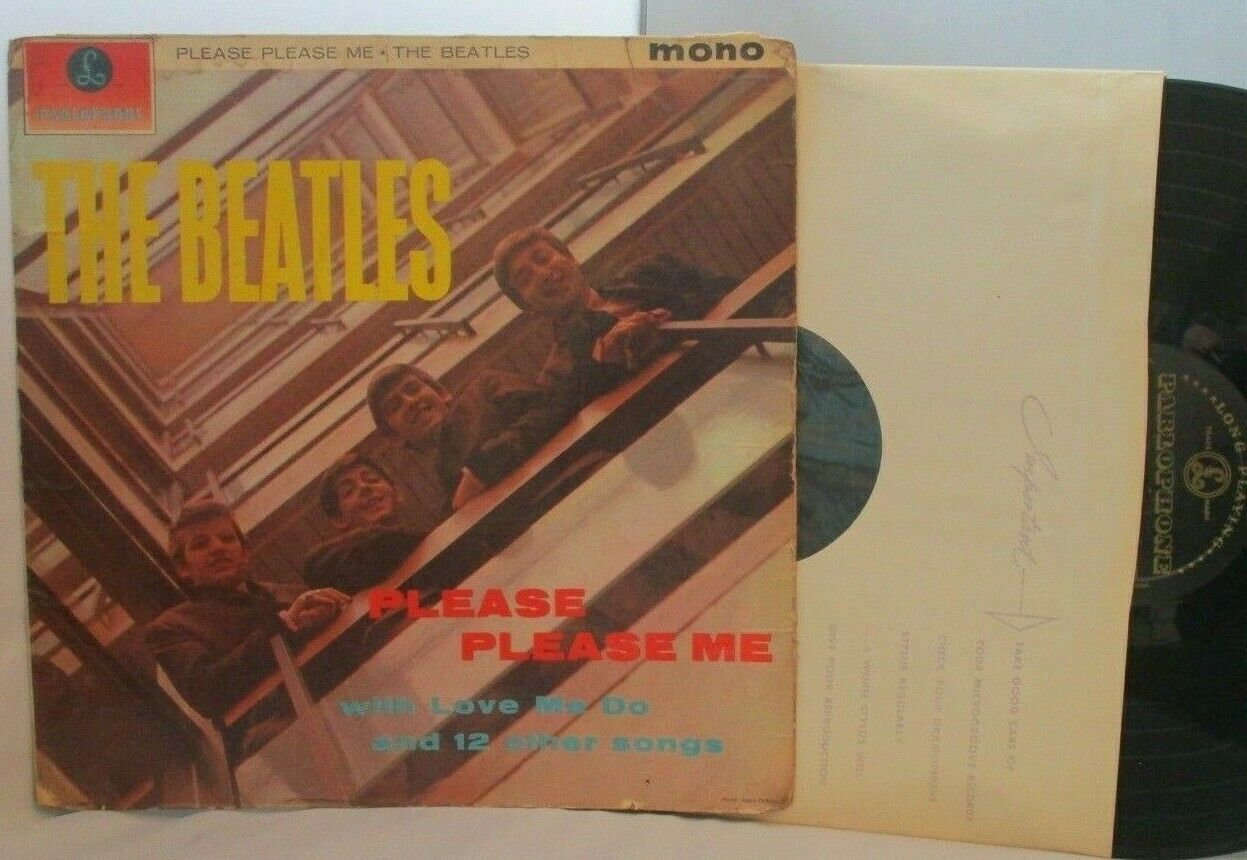 RARE Beatles Please Please Me Parlophone Black Gold Label Pressing LP PMC 1202 