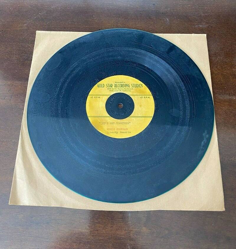 EDDIE COCHRAN 10  Acetate Record 45 LET S GET TOGETHER LIBERTY GOLDSTAR RECORDS 