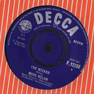 Marc Bolan   The Wizard   Beyond The Risin  Sun   RARE 7  single Decca UK 1965