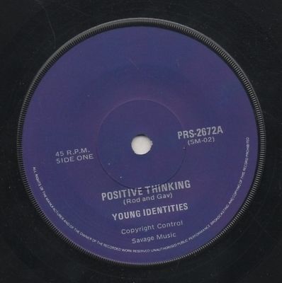 YOUNG IDENTITIES   Rare 1979 Aust Only 7  OOP KBD Punk EP  Positive Thinking 