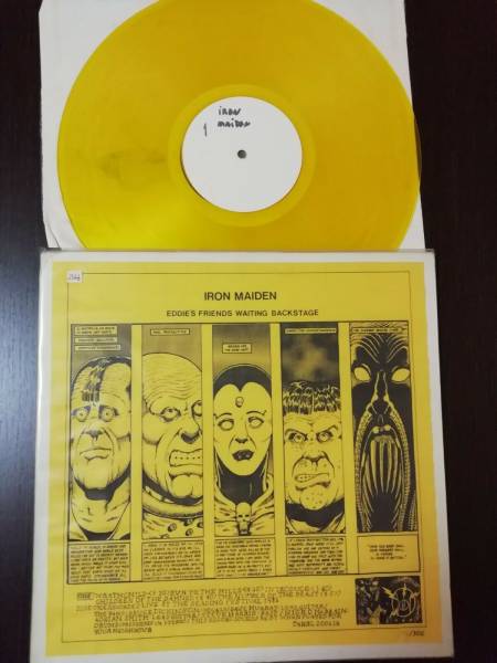 Iron Maiden   Judas Priest   Eddie s Friend Waiting Bacstage Yellow Vinyl LP