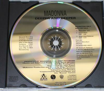 MADONNA Deeper And Deeper CD SINGLE 1992 Maverick PRO CD 5896 MEGA RARE PROMO