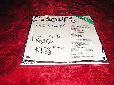         THE CURE          Why Can t I Be You 7  ITALIAN PROMO 1987 Unique Art Sleeve LOOK