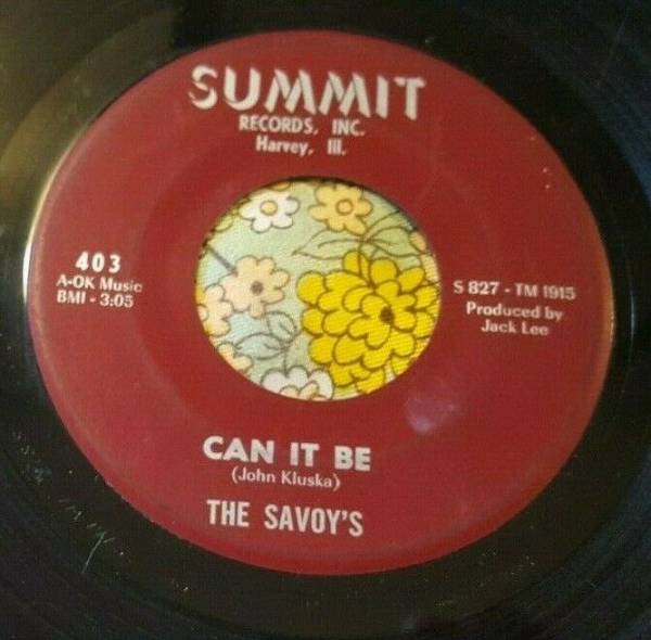 Orig Illinois Garage Punk 45 The Savoy s Can it Be   Now She s Left SUMMIT HEAR