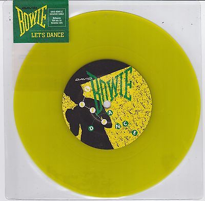 David Bowie   Let s Dance   Ultra Rare 2015 Australian Yellow Vinyl 7  SEALED