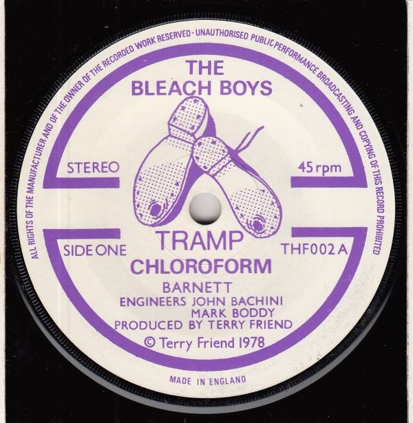 70s Punk New Wave THE BLEACH BOYS chloroform Rare 1978 UK 7  Vinyl 45 N Mint