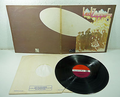 LED ZEPPELIN II   UK 1969 plum Atlantic wreck label fold out LP 60s PROG