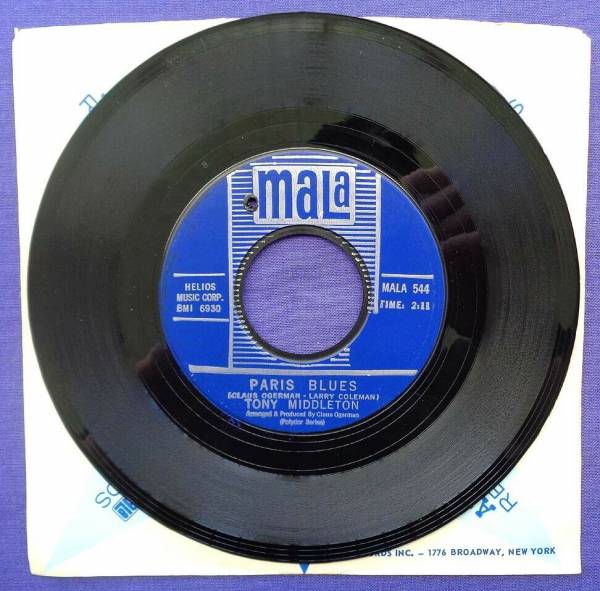 RARE Northern Soul 45 RPM Vinyl Middleton Paris Blues   Out of this World Record