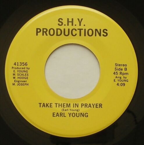 Rare Modern Soul Boogie Funk EARL YOUNG Take Them In Prayer VG  S H Y  45 HEAR