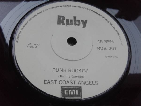 EAST COAST ANGELS   MEGA RARE IRISH PRESS 7    PUNK ROCKIN    RUBY EMI 1977 