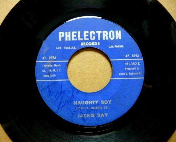 JACKIE DAY  Naughty Boy   I Want Your Love  Phelectron Records Northern Soul 45 