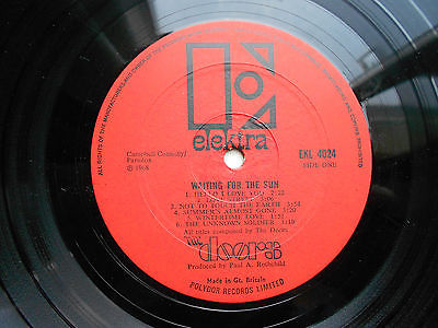 The Doors Waiting For The Sun Mono LP Vinyl 1st UK Press 1968  beatles zeppelin 