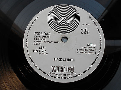 Black Sabbath S T 1st UK Vertigo Swirl LP  Philips  Credit MEGA Prog 1st Sleeve