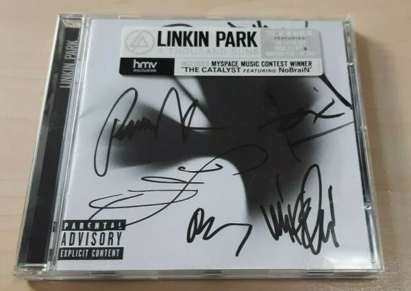 LINKIN PARK signed CD A Thousand Suns with Chester Bennington signature  