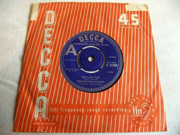 THE ROLLING STONES   THE LAST TIME    1965 DECCA 45 DEMO