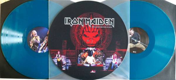 IRON MAIDEN   18000 BLOOD BROTHERS IN ROME RARE LIVE 3LP PICTURE DISC RED VINYL 