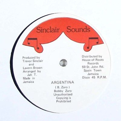 Bobby Zaro Briggy Levi  Argentina  Rare Reggae 12  Sinclair Sounds mp3