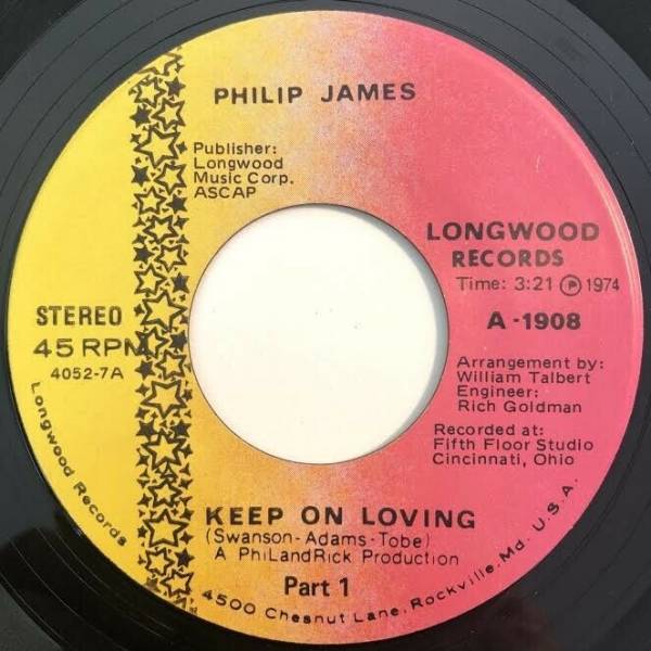   PHILIP JAMES Keep On Loving MEGA RARE MODERN NORTHERN SOUL Longwood 45 HEAR