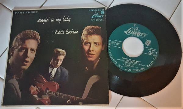 ORIGINAL 1957 ROCKABILLY 45 EP EDDIE COCHRAN on LIBERTY SINGIN TO MY BABY PART 3