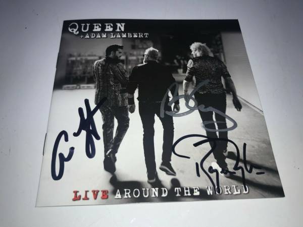 Queen Adam Lambert Brian May Roger Taylor Signed Autographed Live CD   Sold Out