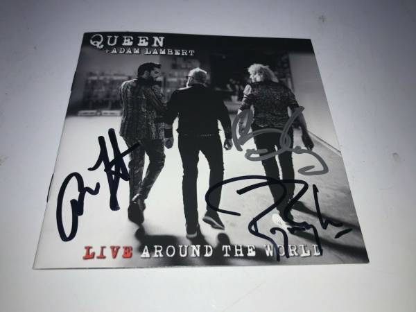 Queen Adam Lambert Brian May Roger Taylor Signed Autographed Live CD   Sold Out