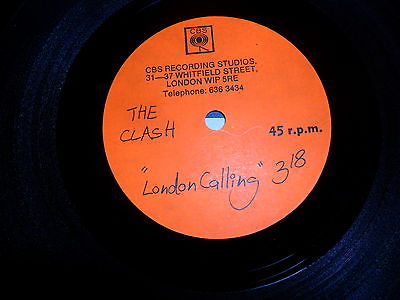CLASH London Calling CBS 1 sided 8  acetate disc 1979 Sex Pistols Damned Punk