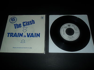 Clash Train in Vain French 1980 Promo Only release PS 45 Sex Pistols Damned Punk