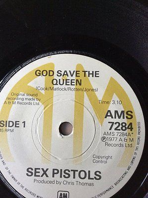 L  K RARE  MOST WANTED RARE 7   SEX PISTOLS   GOD SAVE THE QUEEN  7  A   M