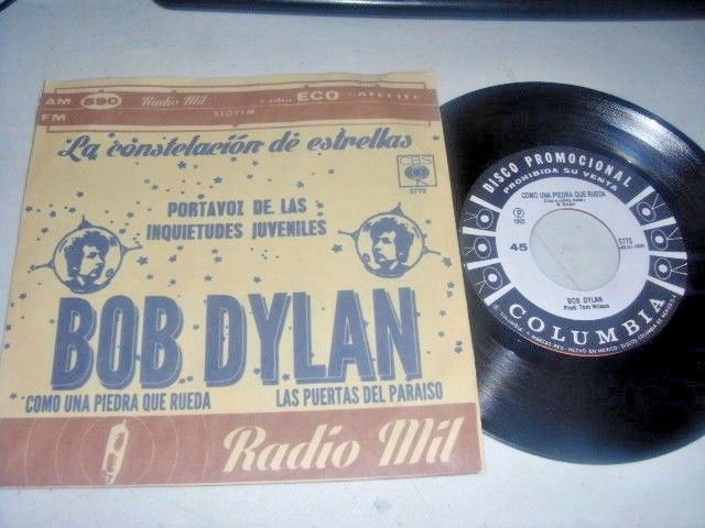 bob-dylan-como-una-piedra-que-rueda-1965-mexico-7-radio-promo-45-folk