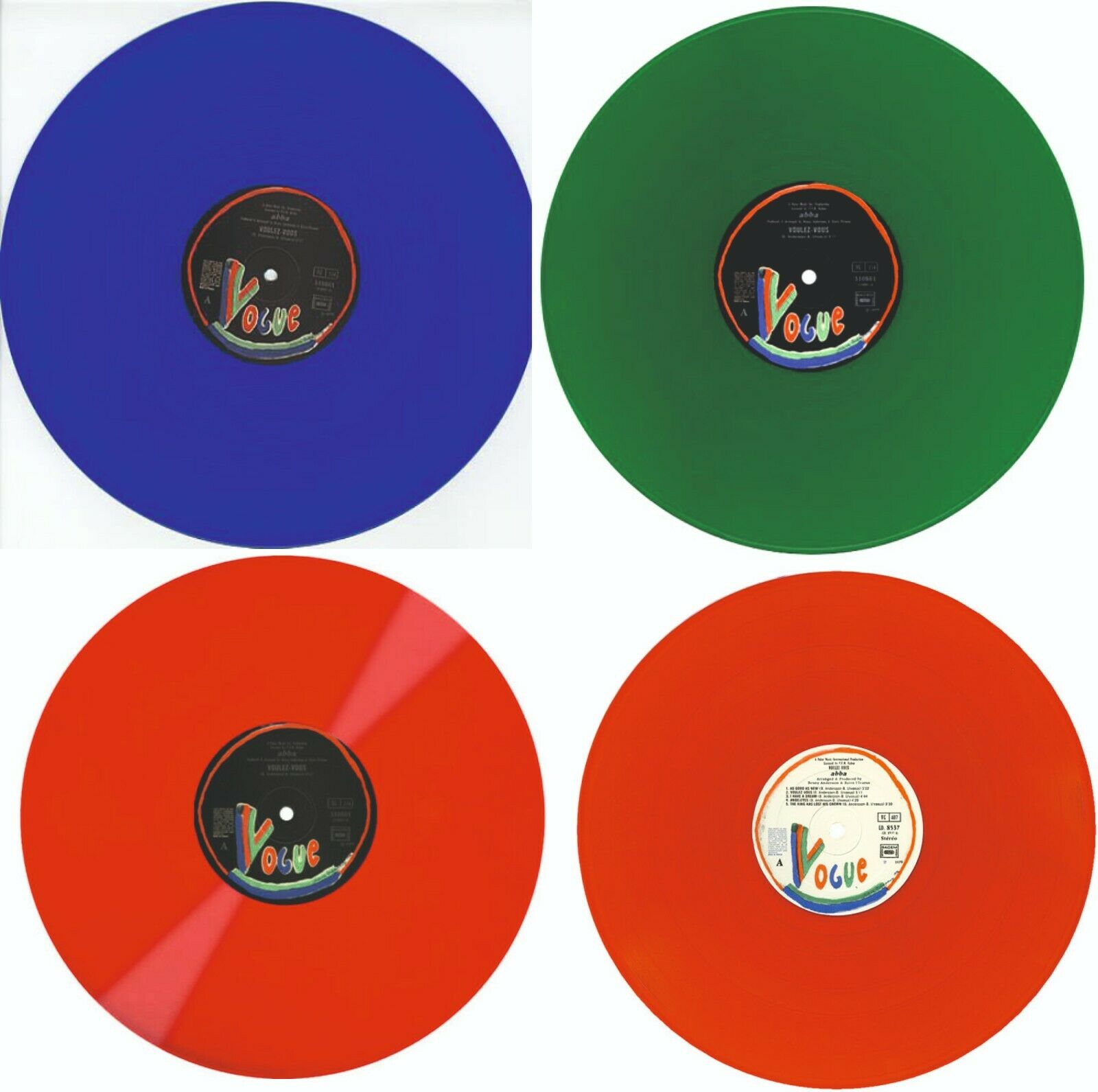 Abba Voulez Vous Coloured Vinyl Complete Set from France   Rare in this conditio