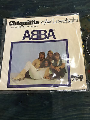 ABBA chiquitita colombia 7   p s  multi coloured SPLATTERED vinyl VERY RARE