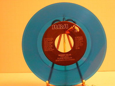 Mega Find  Elvis Presley Moody Blue  Colored set of 5 45 rpm Records NM VG 